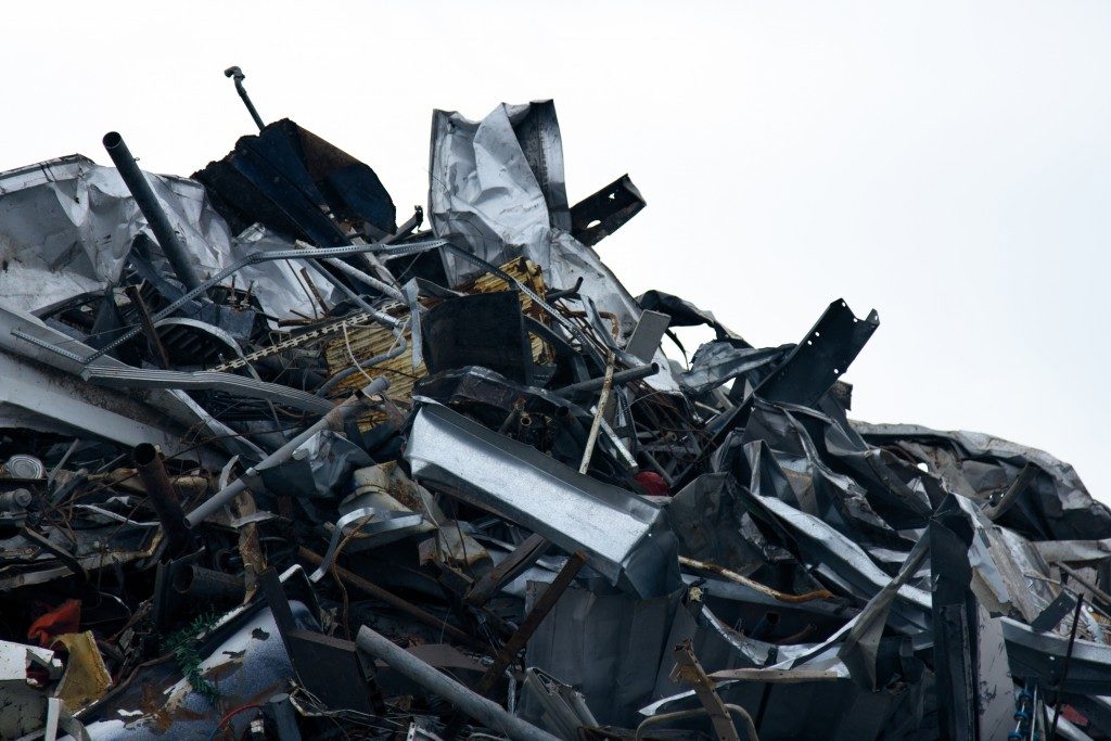 scraps of metal piled together