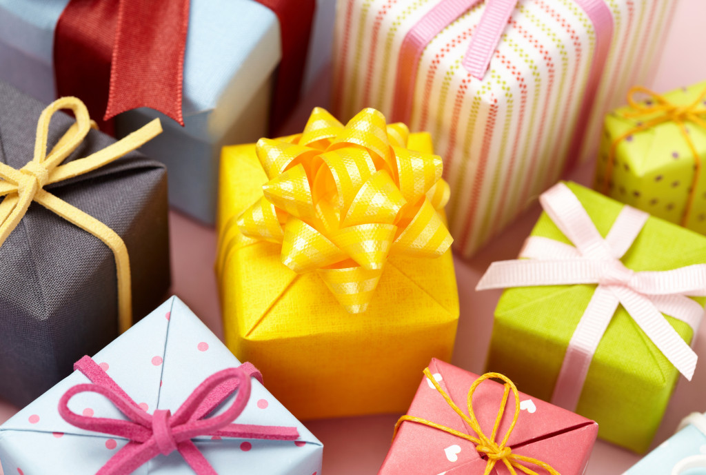 several gifts wrapped in different styles