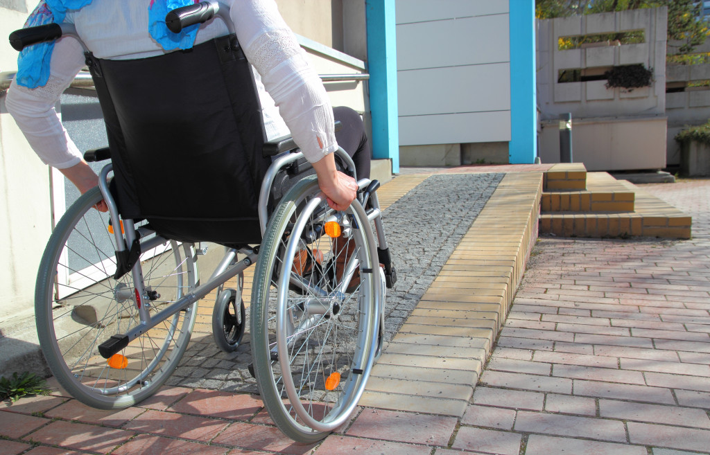 person with disability on a wheelchair