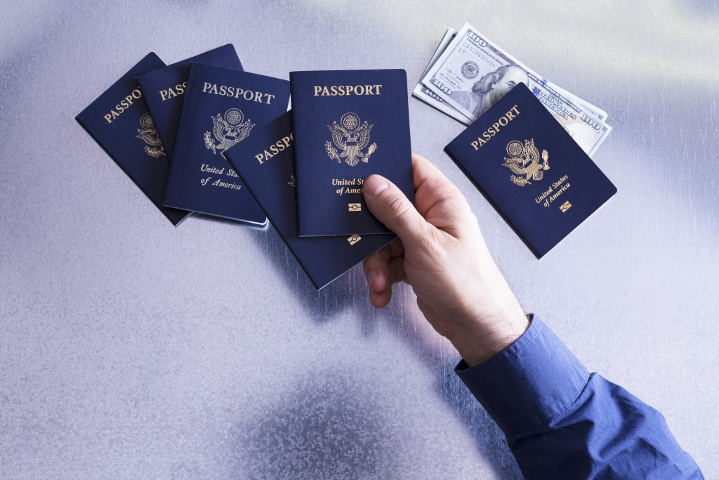 Multiple passports and cash